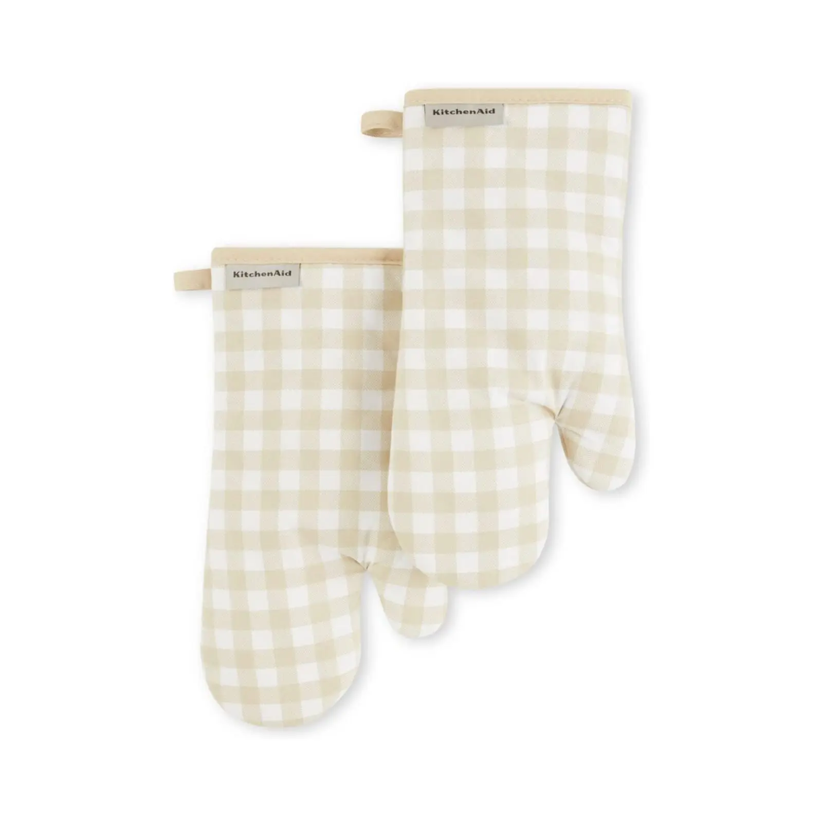 KitchenAid Gingham Oven Mitts 2 Pack – Heat Resistant Kitchen Oven Gloves with Non Slip Grip for Cooking, Baking, BBQ, Grilling, Kitchen Accessories & Pot Holder Protection