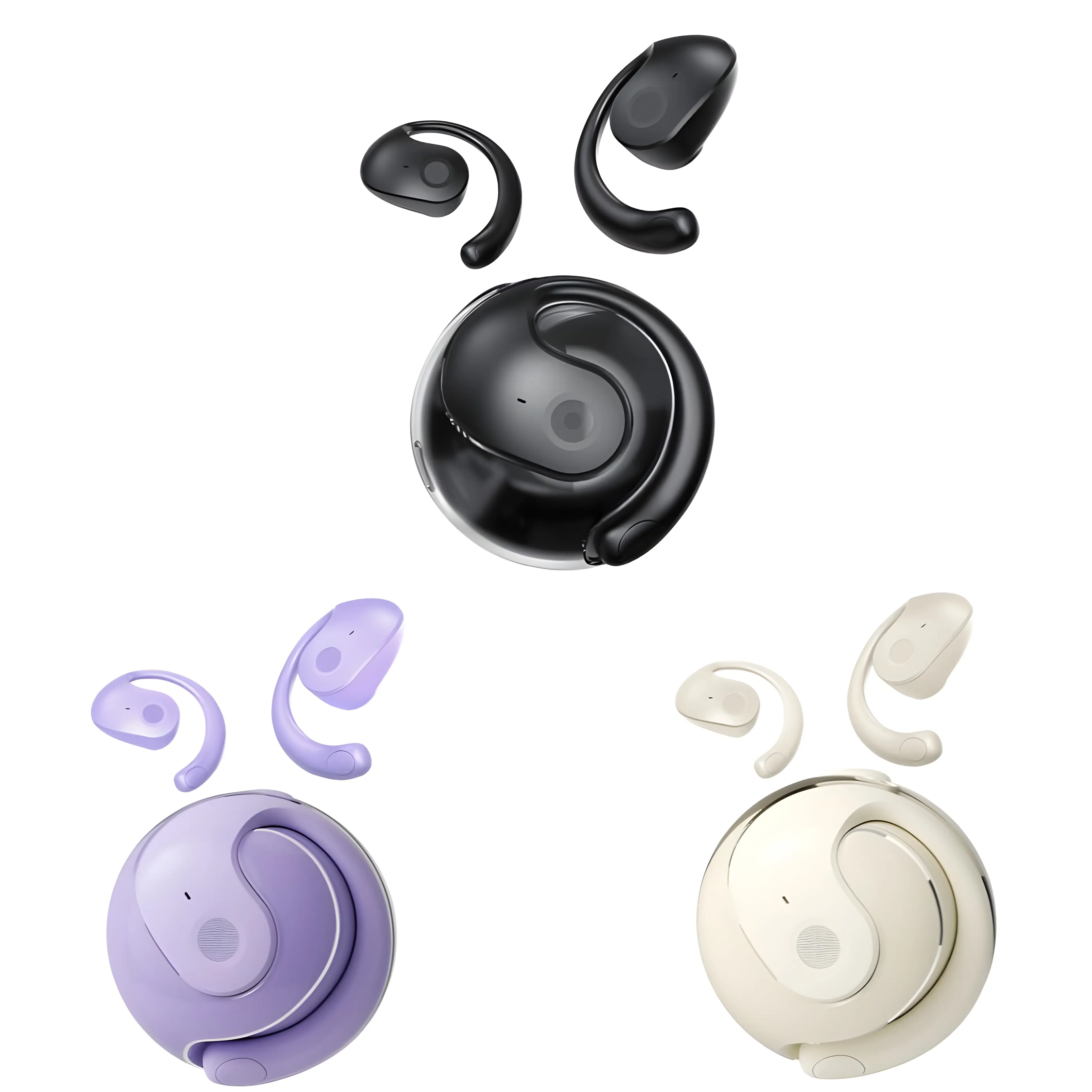 【Flash Sale】Open-Ear Wireless Bluetooth 5.4 Earbuds - Chargeable Wireless Earphones with Ergonomic Design, Waterproof, HiFi Audio, 36H Continuous Use, Portable Charging Case, Ergonomic Design Headphones for Sports Fitness & Travel