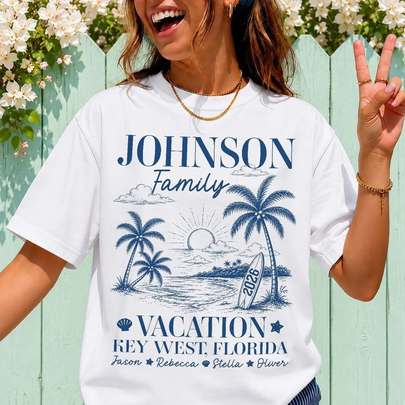 Personalized Family Vacation Shirt, Custom Matching Family Shirts, Beach Vacation Tee, Family Travel Outfit, Friends Group Trip T-Shirt NML