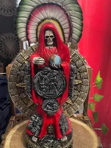 Santa Muerte 16"  red (roja) curada