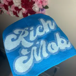 Blue Rich Mob Beanie - Fashionable Clothes Accessory