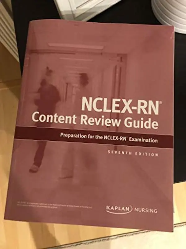 Used NCLEX-RN Content Review Guide - Kaplan Test Prep Nursing Examination Preparation Study Guide, 7th Edition Paperback Book (Unknown Author)