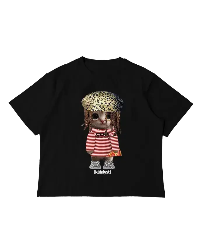 Che Kitty Shirt - Oversized Drop Shoulder