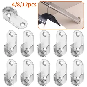 4/8/12pcs Bracket, Hanging clothes rod fixation, wardrobe clothes rail bracket slot, Used for wardrobes, furniture hardware accessories