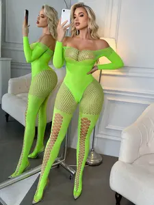 One Shoulder Mesh Jumpsuit, Perfect for Daily Wear, Parties, Concerts, Stylish, Fitted, Comfortable and Breathable, Ideal for Women, Womenswear