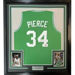 No Framed  Paul Pierce  Boston Green Basketball Jersey Beckett BAS COA
