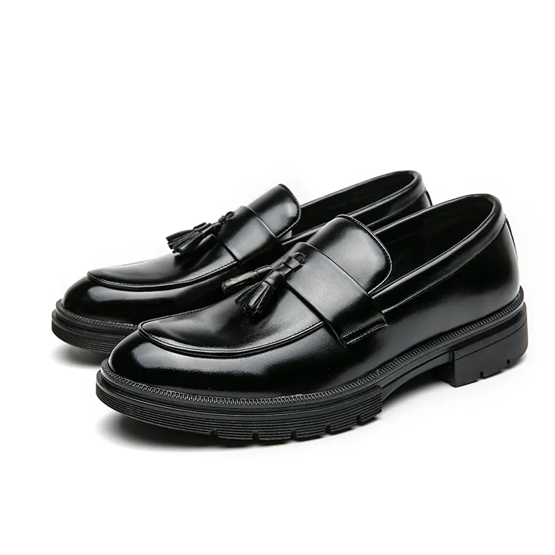 Men's Summer Fashionable Casual Tassel Decor PuLeather Slip-on Shoes, Men's Shoes, Tassel Loafers lMen,Simple Design Elegant Plain Round Toe Loafers, BusinessStyle Temperament Flats for Daily Wear, Tassel Shoes,Valentine's Day, Gift for Him Brown Black