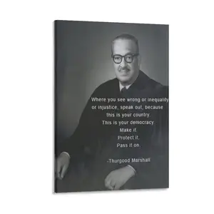 Court Judge Thurgood Marshall Poster Canvas Wall Art Posters Canvas Poster Bedroom Decor Sports Landscape Office Room Decor Gift Frames Ornaments Artistic Decoration Print Photo