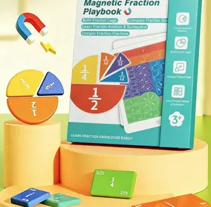 Magnetic Math Cognitive Book for Kids Preschool Montessori Math Learning Tools Fraction Recognition Arithmetic Operation Educational Toy Portable Lightweight Bright Colors Clear Printing