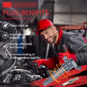 2010-2014 Hyundai Genesis Coupe 2.0T / 2008-2015 Hyundai Kia 2.0L/2.4L| 4x UF611 Ignition Coils + Iridium Spark Plugs Kit| Replaces