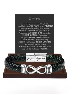 1PC Christmas Gift for Dad - Limited Edition Fashionable Exquisite Man's Knotted Bracelet - Exclusive Fashion Accessory for Dad, Birthday Gift/Father's Day/Valentine's Day Romantic Gift for Dad