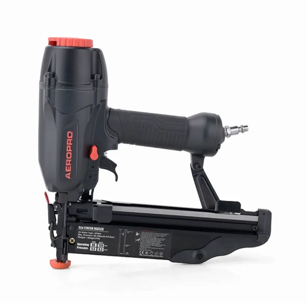AeroPro 16 Gauge Pneumatic Straight Finish Nailer - Power Tools, DIY Hardware, 3.7lb Lightweight, Ergonomic Design, Adjustable Depth, No-Mar Tip, 1-2.5" Nail Fit, Consistent Drive, Smooth No-Jam Fire, Great Build Quality, Excellent for Trim Work