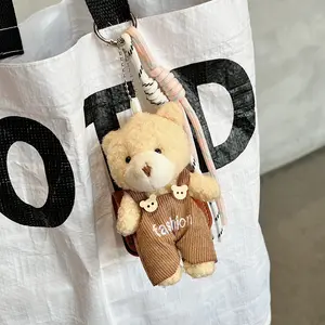 Cute Plush Bear Colorblock Backpack, AirPods 4th Gen Earphone Case, Universal Fit for Apple 3rd Gen Pro, Protective Gear