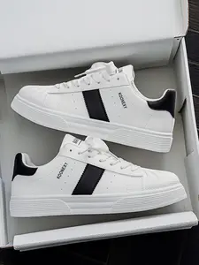 Men's Simple Skateboard Shoes, Unisex Outdoor Sports, Road Running, Home Office, PVC Flat Sole, Holiday Gift, Skateboarding Shoes