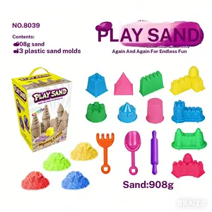 Space Toy Sand Set, Non-Stick Magic Cotton Sand, Children Stress Relief DIY Colorful Sand, Kids Creative Play Kit