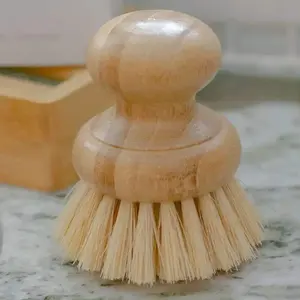 Bamboo Dish Washing Scrubber Brush