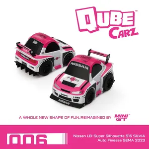 Mini GT Qube Carz Series 1 Liberty Walk Nissan LB-Super Silhouette S15 SILVIA Auto Finesse SEMA 2023