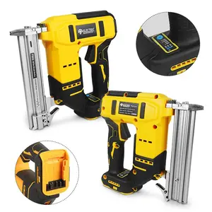 20V Brushless Cordless Nail Gun, Electric Goddess F30 10-30mm Wireless Finish Nailer Compatible with Dewalt 20V Battery, Handheld Electric Nail Gun for Wood Framing, Furniture Assembly, with 1 Battery, Charger & Nails