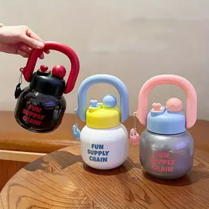 Summer double drink carrying pot, 800ML large capacity | 12H cold insulation 8H heat preservation | PC lightweight | Mengqu pendant | Dual mode drinking water | Student military training artifact | TK explosion Coffee Drinkware