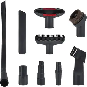 9 Pack Universal Vacuum Attachment, Household Cleaning Adapter Kit with Shop Vac Accessories, Crevice Tool Adapters Brushes for Dryer Lint Vent Cleaner, Car Detailing
