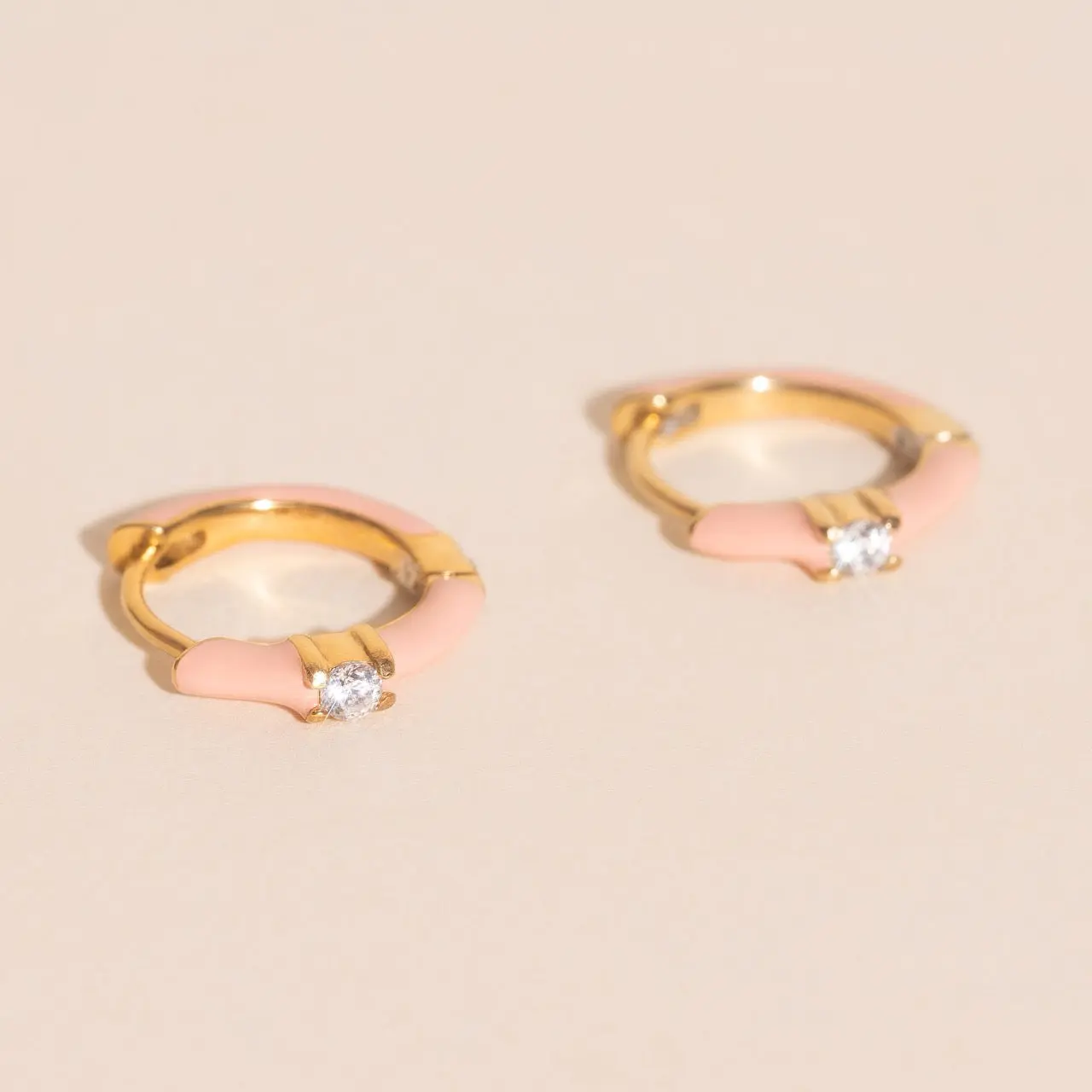 Color Pop Crystal Huggie Hoop Earrings