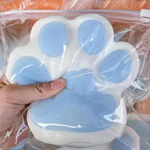 CatPawSqueezeToy,5.5InchLargeSizeTabaSoftKittenPawSquishyKawaiiJellyKittyPawRelaxingAnimalsFufuFidgetToysforYoungstersTeenagersAdults(Blue)