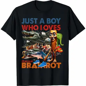 All Brainrot Italian Meme For Men Women Boys Girl Kids Youth T-Shirt for men adult kids boys graphic Tees shirts funny Cotton fashion vintage Short Sleeve tops Summer vacation outfits clothing men Birthday gifts