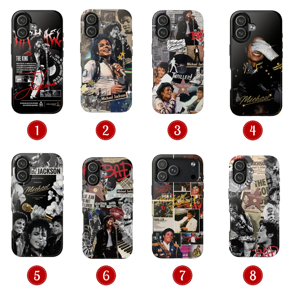 Pop 90's MJ Phone Case for iPhone For Samsung, Phone Accessories, Music Phone Case, Fashion Case, Perfect Gift for Her Him, Phone Case for iPhone, Creative Dual Layer Case