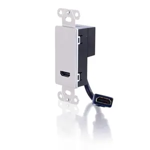 C2G HDMI Pass Through Wall Plate - Aluminum
