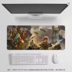 Custodes Golden Legion Deskmat XL Extended Mouse Pad for Warhammer 40k Desk Setup with Glorious Army Battle