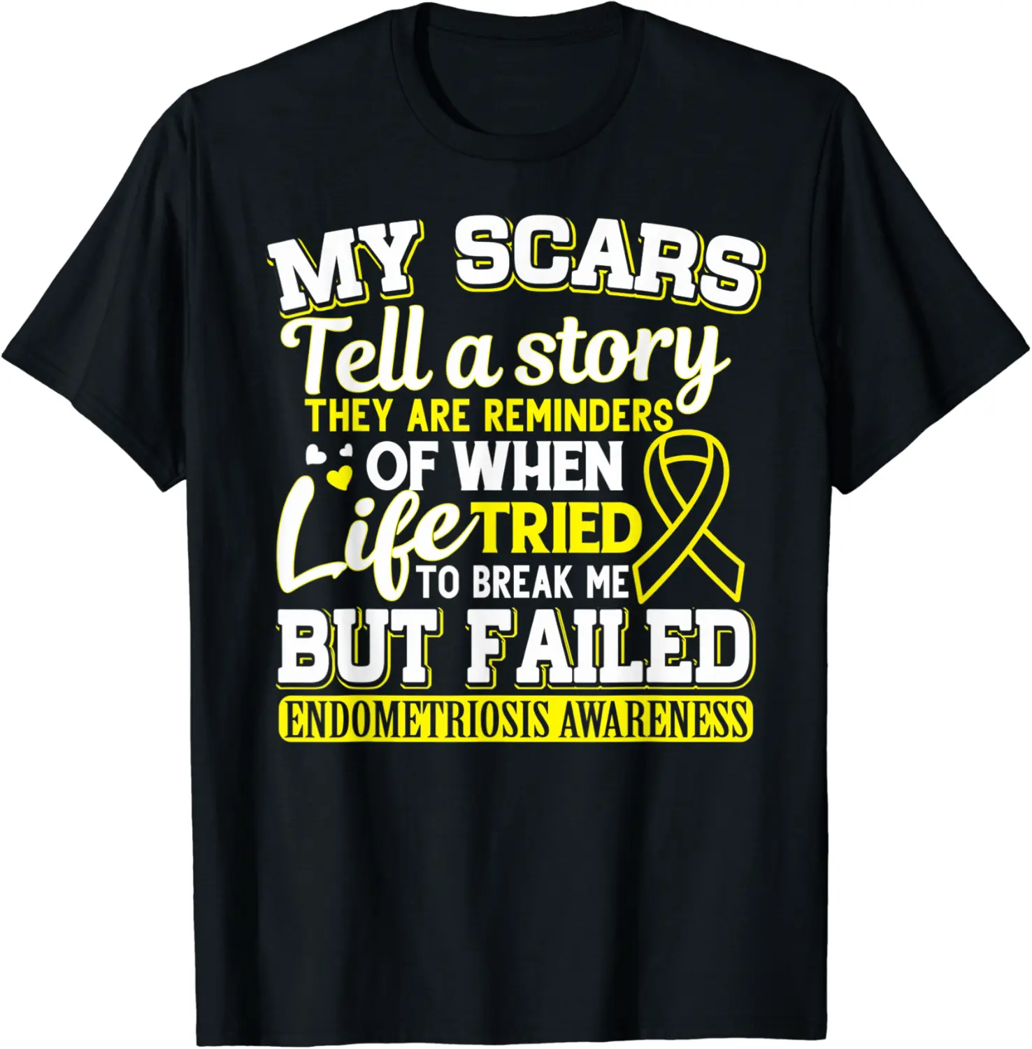 My Scars Tell a Story - Endometriosis Awareness T-Shirt - Hannahgu Shop 66B085GQPHSK