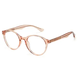 Cyxus Women Blue Light Glasses Fashion Round Computer Blue Ray Blocking Glasses Tr90 Frame Anti Glare Strain - 8018