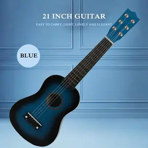 21 inch Ukulele Guitar Mini 6 Strings Toy Gift Lightweight Kids Beginners Musical Instrument Portable Music Elements