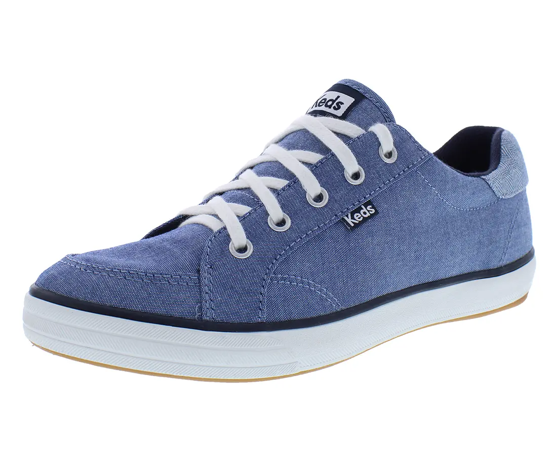 Women's Keds Center III Lace-up Sneakers - Classic Low-Top Solid White Canvas Casual Footwear