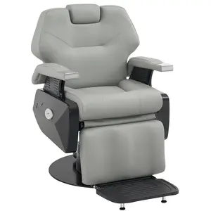 BarberPub Electric Barber Chair, Reclining Salon Styling Chair for Hair Stylist 9108