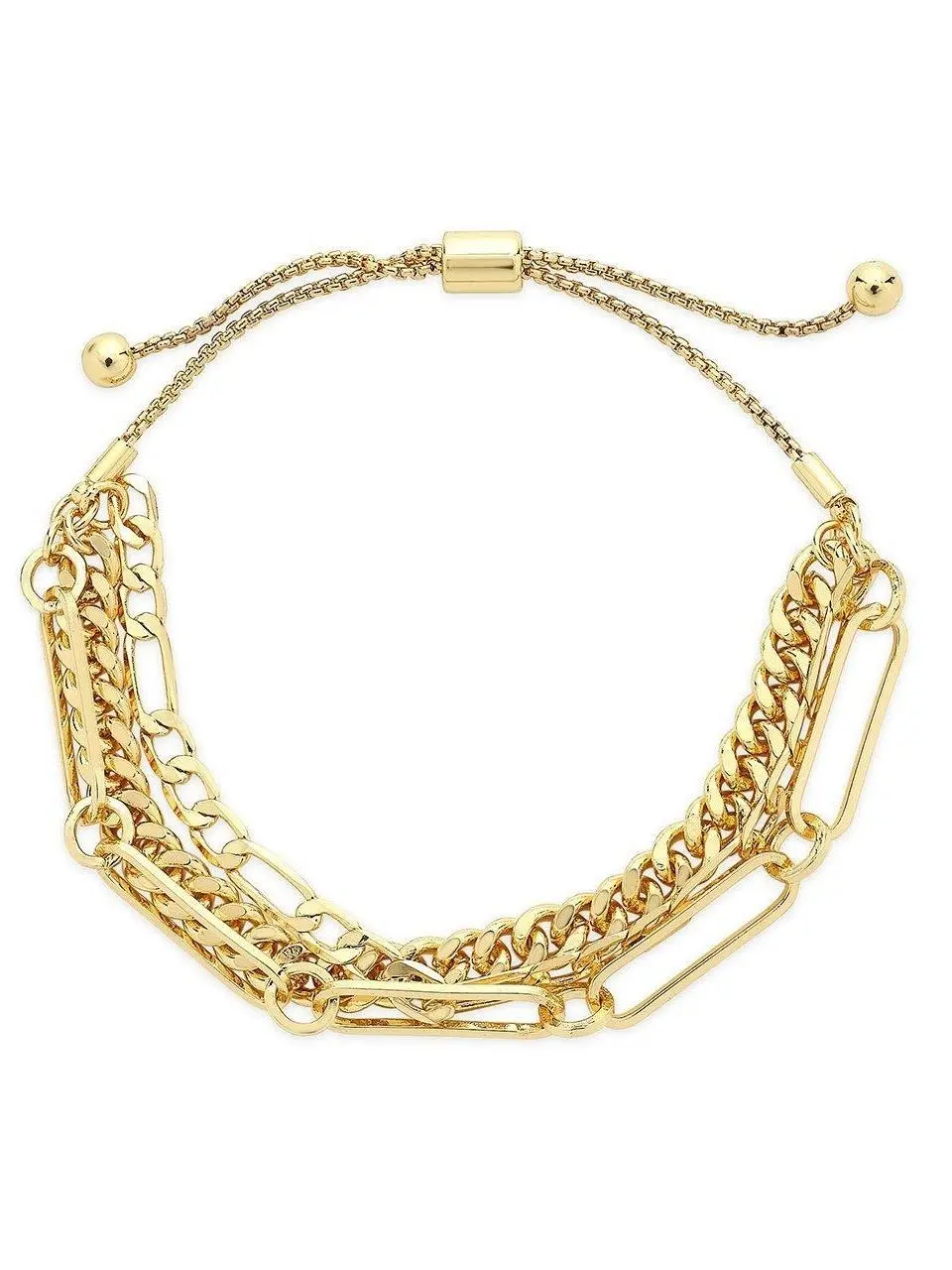 Layered Chain Bolo Bracelet Layered Chain Bolo Bracelet