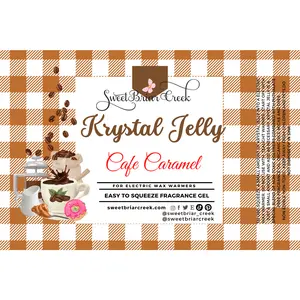Cafe Caramel Krystal Jelly Squeeze for wax warmers. Aroma Candle