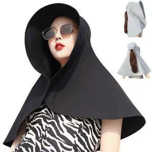 Wide Brim Sun Hat for Women with Neck Flap - UV Protection Outdoor Visor for Hiking, Beach, and Summer Adventures - Stylish & Functional Shawl Design