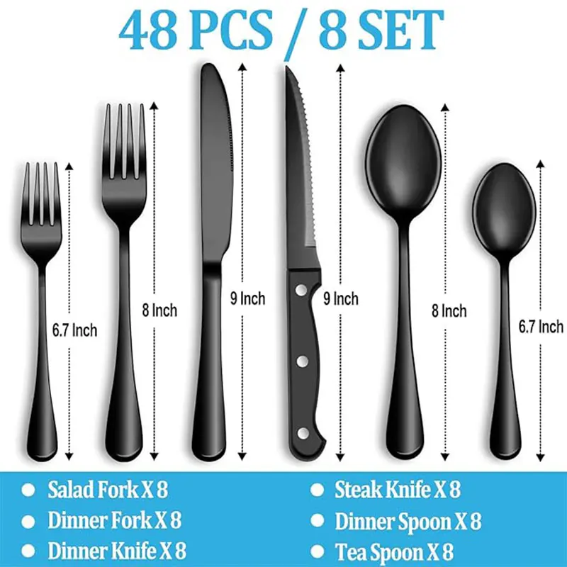 Black-48pcs