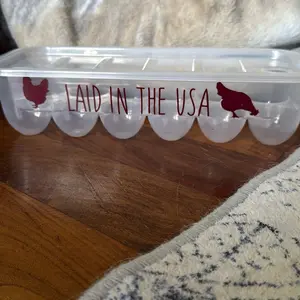 Laid in the USA egg carton