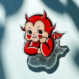 Cute Devil Kewpie Phone Grip Cartoon Baby Angel Aesthetic Acrylic Grip Stand For iPhone Samsung Cute Kawaii Phone Accessory Gift Idea
