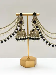 Mahi Jhumki Earrings with Removable Sahare