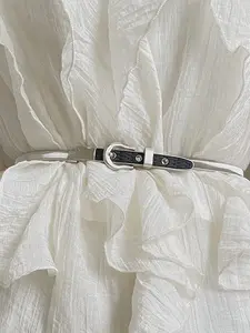 High-End Metal Elastic Waistband, Versatile Fashion Adjustable Thin Belt, Trendy Skirt Pairing, Photo-Perfect Waist Strap