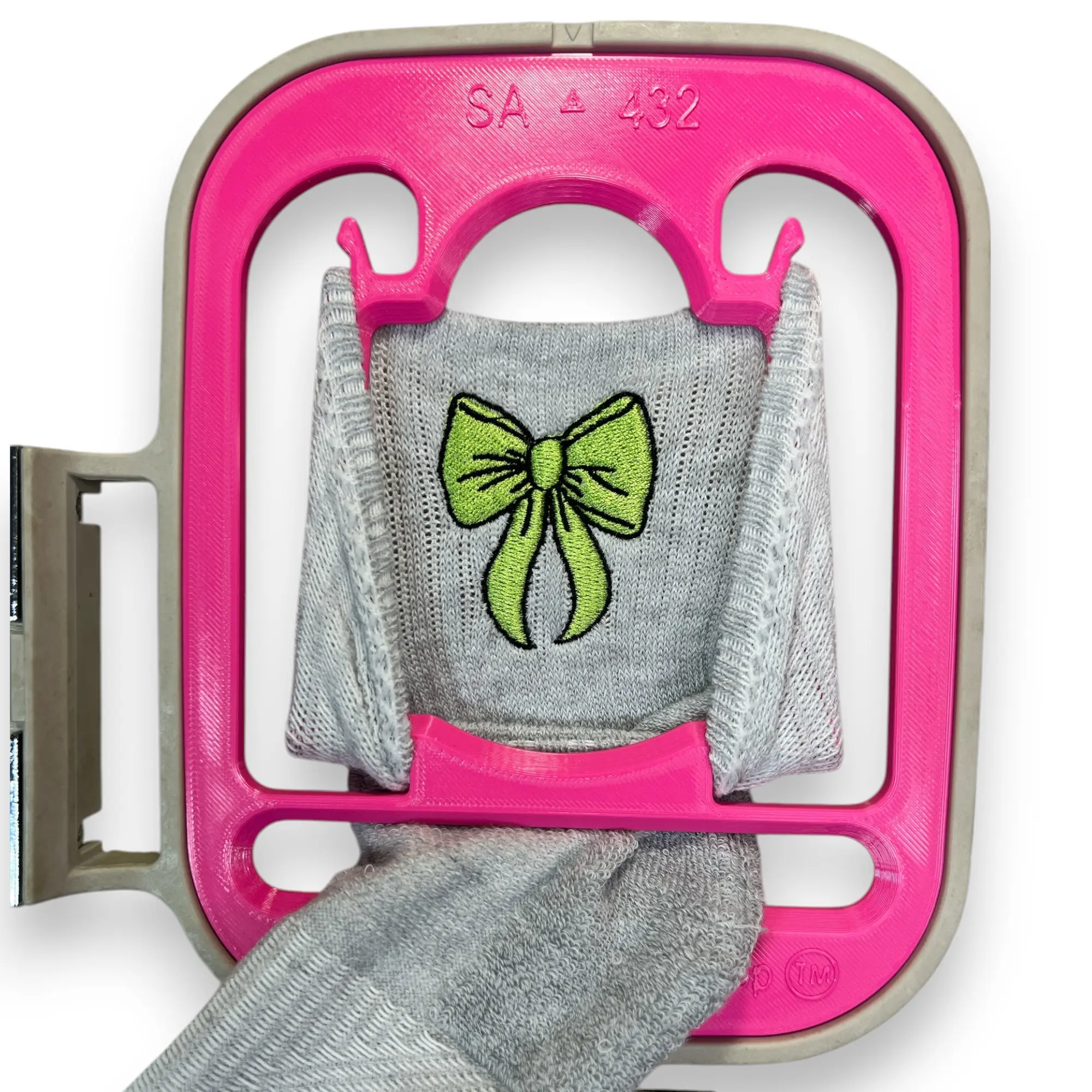 Sock Hoop Embroidery Aid Insert: Fits Brother / Baby Lock 4x4 Hoops SA432