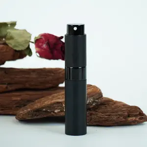 Black Travel Portable Compact Lightweight Perfume Spray Bottle, Supports Head Replacement, Empty Refillable Container, Ideal for Perfume & Essential Oils, Convenient Travel Makeup Tool