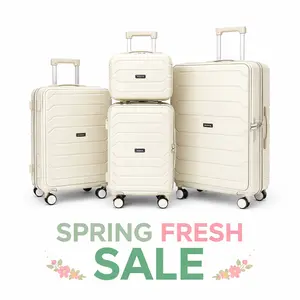 Front Opening 4 PCS Luggage Sets, ABS +PC Travel Suitcase Set with Double Spinner Wheels, TSA Lock Hardshell Durable Traveling Bag Luggage Sets (14/20/26/28in) Gift for easter