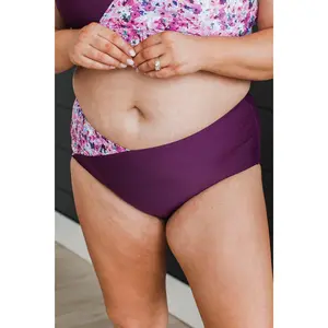 Near To Paradise Swim Bottoms- Plum Floral