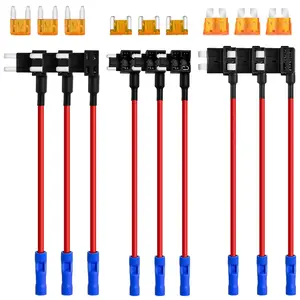 9 Pack Fuse Taps - Upgraded Inline Add-A-Circuit Fuse Holder, Mini & Low Profile for 12V Cars, RVs
