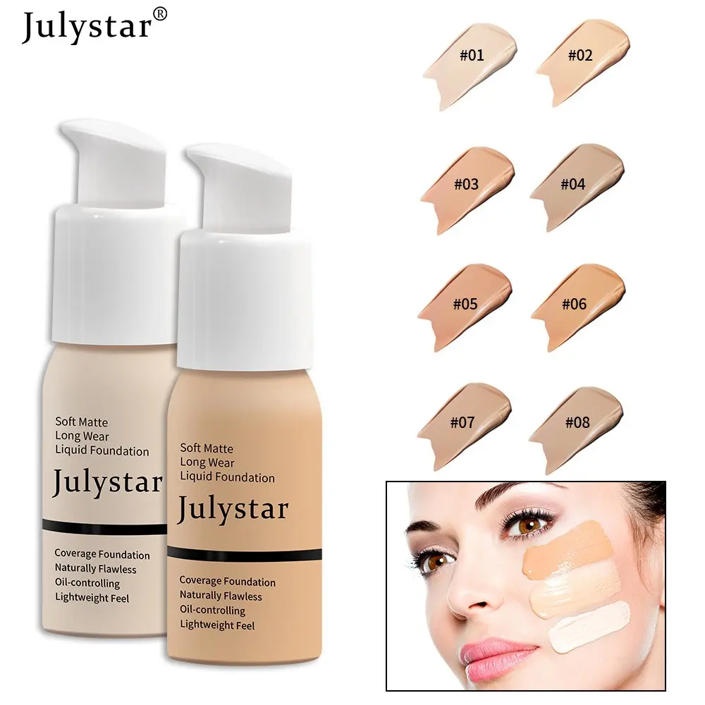 Soft Matte Liquid Foundation, Lightweight Buildable Matte Coverage Flawless Oil-Control, Lightweight Matte Finish, 30ML Portable, 10 Shades for All Skin Tones, 2026 New