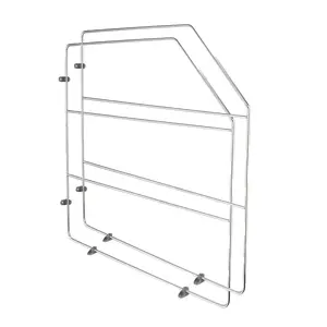 Rev-A-Shelf 18" Bakeware Divider for Wall/Base Cabinets, Chrome, 597-18CR-2-1
